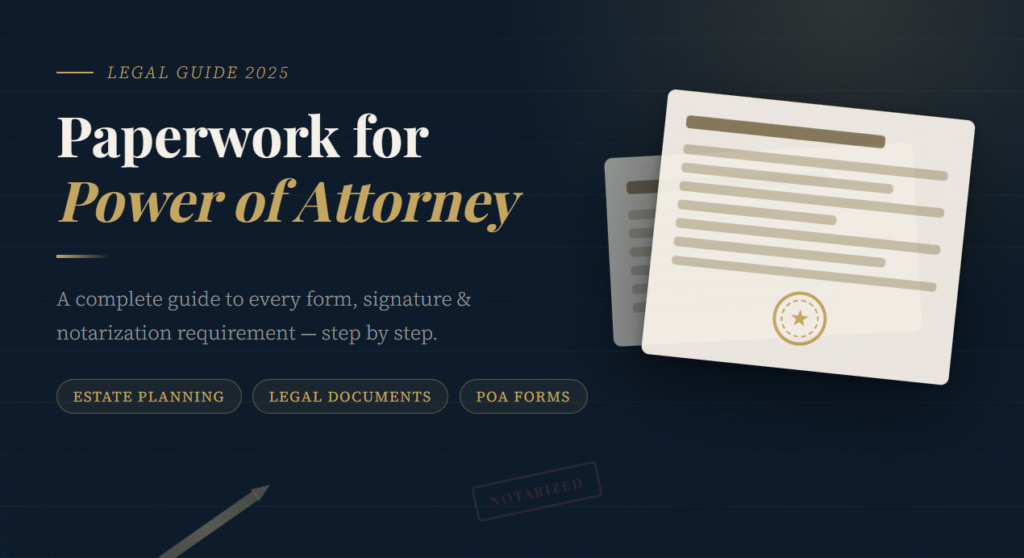 Paperwork for Power of Attorney: A Complete Step-by-Step Guide (2025)